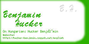 benjamin hucker business card